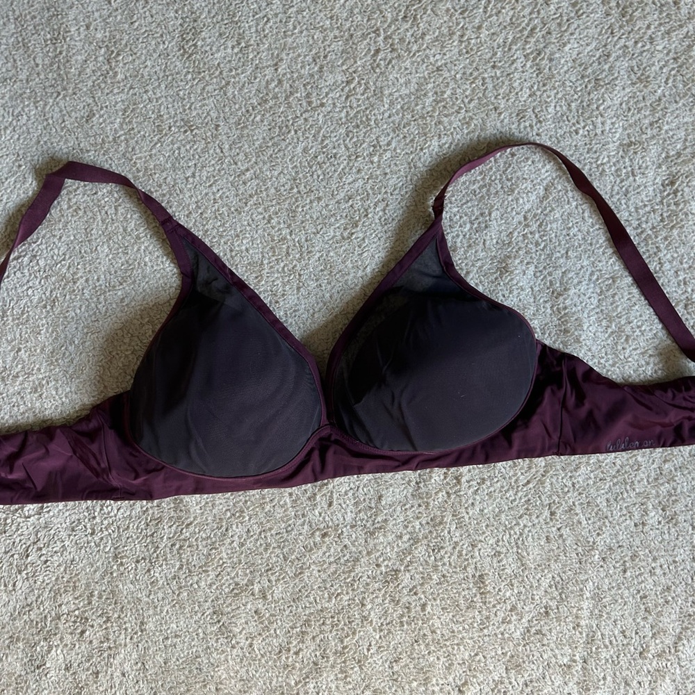 lululemon athletica Burgundy and Black Mesh Bra